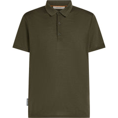 Icebreaker 150 Tech Lite III Merino moška polo majica s kratkimi rokavi, temno zelena