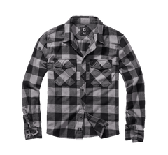 Brandit Check Long Sleeve Shirt, Black/Charcoal