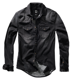Brandit Riley πουκάμισο denim, μαύρο