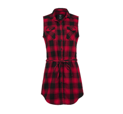Brandit Gracey women's long sleeveless shirt, red black