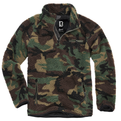 Brandit Teddyfleece Troyer Fleece Jacket, Woodland