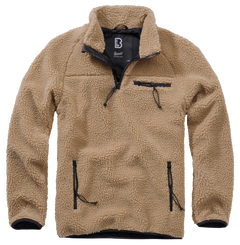 Brandit Teddyfleece Troyer Fleece Jacket, Camel
