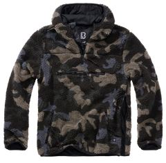 Brandit Teddyfleece Worker Fleece Pullover, Dark Camo