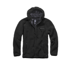 Brandit Teddyfleece Worker Μπουφάν Fleece με Κουκούλα, Μαύρο