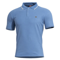Pentagon Aniketos Stripes polo shirt, Dawn Blue