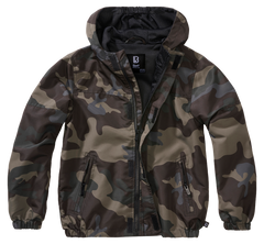 Brandit Summer Frontzip Windbreaker kids jacket, darkcamo