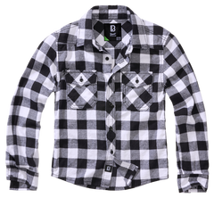 Brandit kids' long-sleeve shirt, white black
