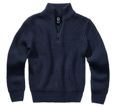 Brandit Marine Kids Troyer Sweater, Navy Blue