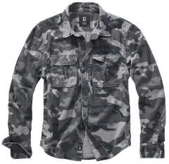 Brandit Vintage men's shirt, Grey camo