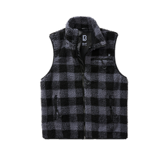 Brandit Teddyfleece αμάνικο γιλέκο φλις, μαύρο/γκρι