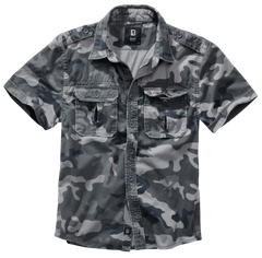 Brandit Vintage Shirt Short Sleeve, Grey Camo