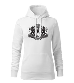 DRAGOWA women's hoodie Bulgarian emblem, white
