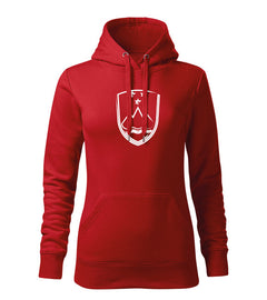 DRAGOWA women's hoodie Slovenian emblem, red