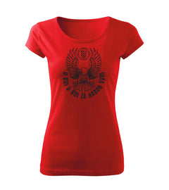 DRAGOWA HR women's eagle t-shirt "u boj u boj za narod svoj", red