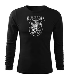 DRAGOWA Fit-T long-sleeve t-shirt Bulgarian coat of arms, black
