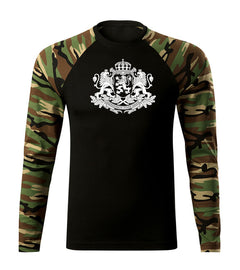 DRAGOWA Fit-T majica z dolgimi rokavi bolgarski znak, woodland
