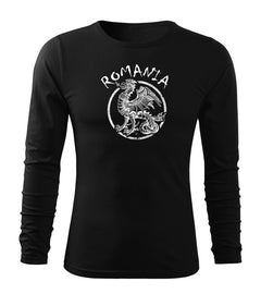 DRAGOWA Fit-T long-sleeve t-shirt Romanian dragon, black