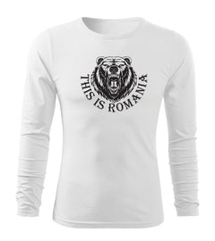 DRAGOWA Fit-T long-sleeve t-shirt Romanian bear, white