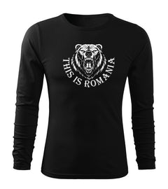 DRAGOWA Fit-T long-sleeve t-shirt Romanian bear, black