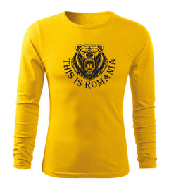 DRAGOWA Fit-T long-sleeve t-shirt Romanian bear, yellow