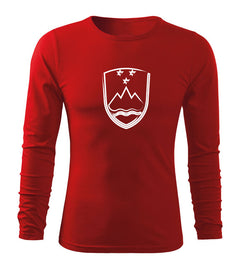 DRAGOWA Fit-T long-sleeve t-shirt Slovenian emblem, red