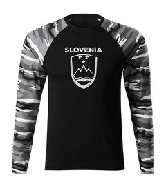 DRAGOWA Fit-T long-sleeve t-shirt Slovenian emblem with lettering, metro