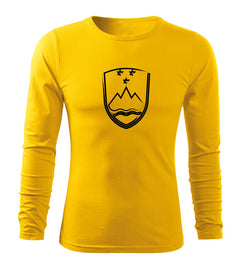 DRAGOWA Fit-T long-sleeve t-shirt Slovenian emblem, yellow