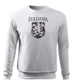DRAGOWA men's sweatshirt Bulgarian coat of arms, white