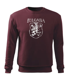 DRAGOWA men's sweatshirt Bulgarian coat of arms, burgundy