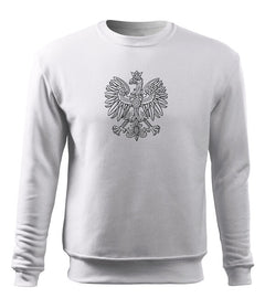 DRAGOWA men's sweatshirt Polish eagle, white