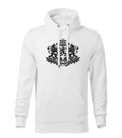 DRAGOWA men's hoodie Bulgarian emblem, white