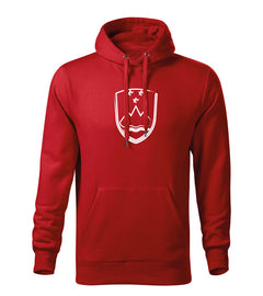 DRAGOWA men's hoodie Slovenian emblem, red