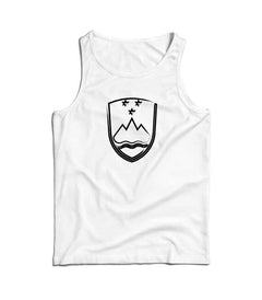 DRAGOWA men's tank top Slovenian emblem, white
