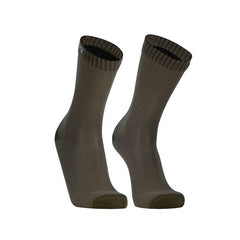 DexShell Ultra Thin Crew Waterproof Socks, Olive Green