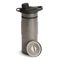 GRAYL GeoPress™ Titanium Purifier φιλτραρισμένο μπουκάλι + Cook Lid, Covert Black