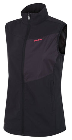 HUSKY Salien ženski softshell telovnik, črna