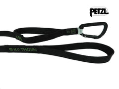 K9 Thorn Λουρί με Διπλή Λαβή και Καραμπίνα Petzl, Μαύρο, XL