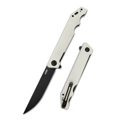 KUBEY Pylades Folding Knife Ivory & Black