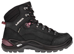 LOWA Renegade GTX Mid Ls women's trekking shoes, black/prune