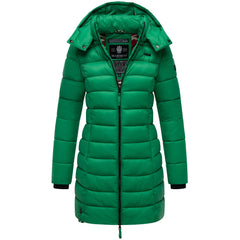 Marikoo Abendsternchen women's quilted coat with hood, emerald green