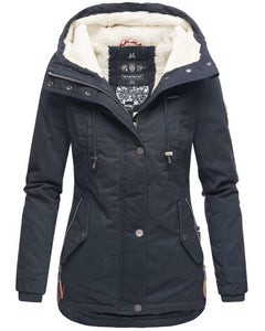 Marikoo BIKOO women's winter hooded jacket, Navy