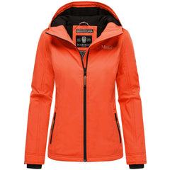 Marikoo Brombeere women's transitional jacket with hood, spicy orange