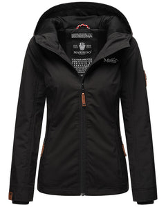Marikoo BROMBEERE women's transitional jacket with hood, black