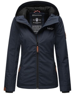 Marikoo BROMBEERE women's transitional jacket with hood, Navy