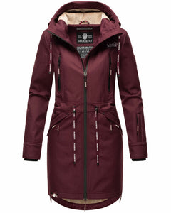 Marikoo Racquelle ženska softshell jakna s kapuco, wine