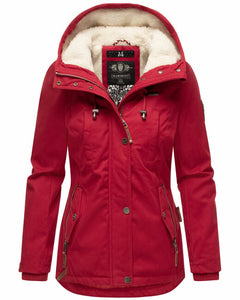 Marikoo Bikoo women's winter hooded jacket, Dark red