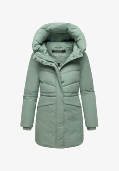 Marikoo Delilah16 women's winter hooded jacket, Smokey mint