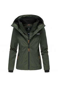 Marikoo ERDBEERE women's transitional jacket with hood, olive