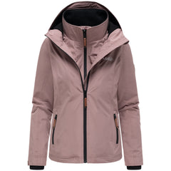 Marikoo Erdbeere women's transitional jacket with hood, Mauve