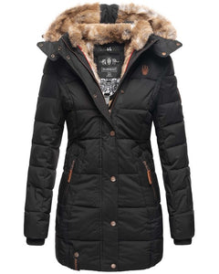 Marikoo LIEBLINGS JACKE women's winter hooded jacket, black
